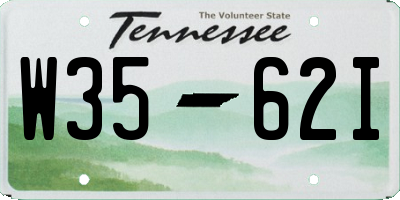 TN license plate W3562I