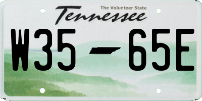 TN license plate W3565E