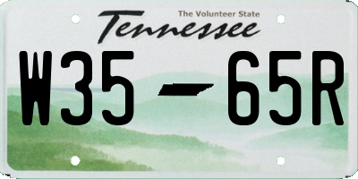 TN license plate W3565R