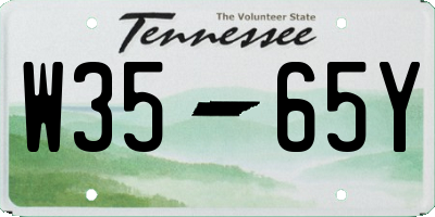 TN license plate W3565Y