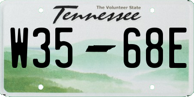 TN license plate W3568E