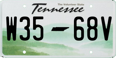 TN license plate W3568V
