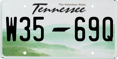TN license plate W3569Q