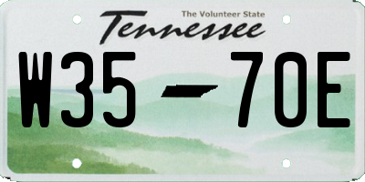 TN license plate W3570E