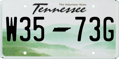 TN license plate W3573G