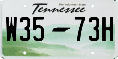 TN license plate W3573H