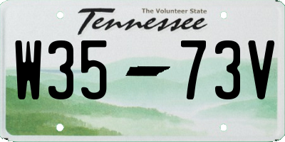 TN license plate W3573V
