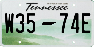 TN license plate W3574E
