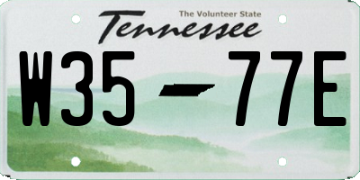 TN license plate W3577E
