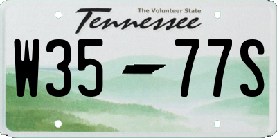 TN license plate W3577S