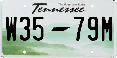 TN license plate W3579M