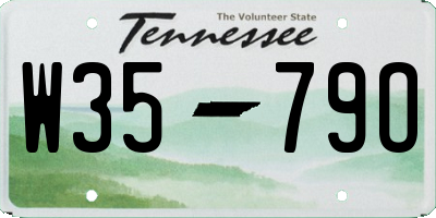 TN license plate W3579O
