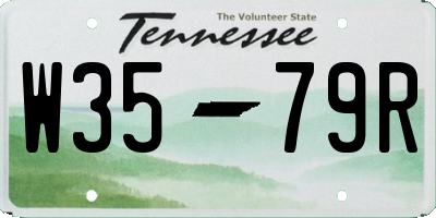 TN license plate W3579R