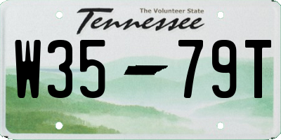 TN license plate W3579T