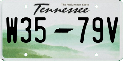 TN license plate W3579V