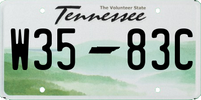 TN license plate W3583C