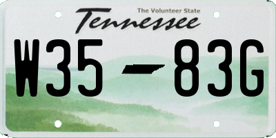 TN license plate W3583G