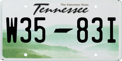 TN license plate W3583I