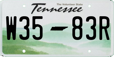 TN license plate W3583R