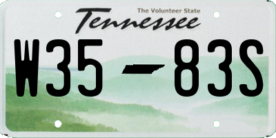 TN license plate W3583S