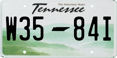 TN license plate W3584I
