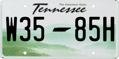 TN license plate W3585H