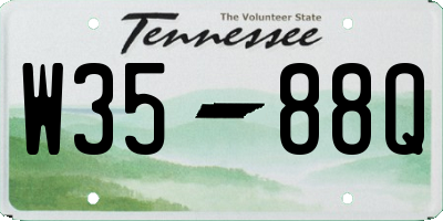 TN license plate W3588Q