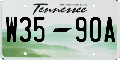 TN license plate W3590A
