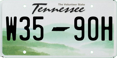TN license plate W3590H