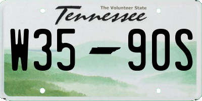 TN license plate W3590S