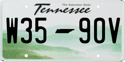 TN license plate W3590V