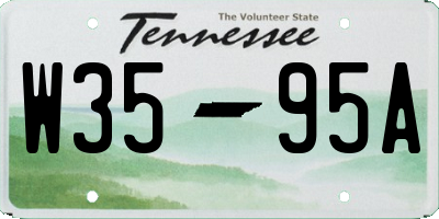 TN license plate W3595A