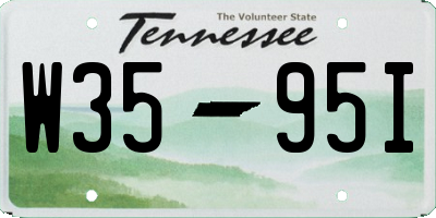 TN license plate W3595I