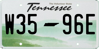 TN license plate W3596E