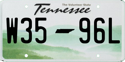 TN license plate W3596L