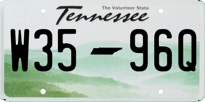 TN license plate W3596Q