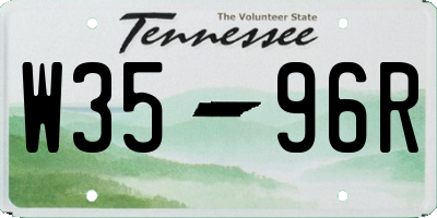 TN license plate W3596R