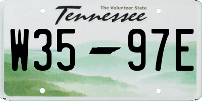 TN license plate W3597E