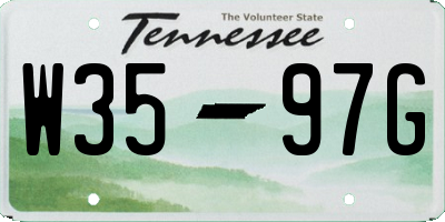TN license plate W3597G