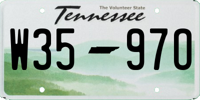 TN license plate W3597O