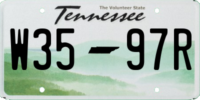 TN license plate W3597R