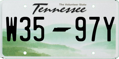 TN license plate W3597Y