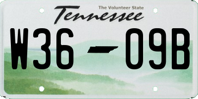 TN license plate W3609B