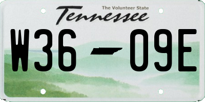 TN license plate W3609E