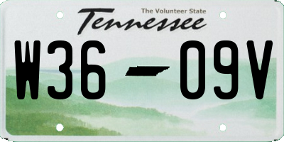 TN license plate W3609V