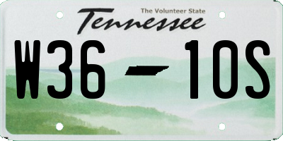 TN license plate W3610S