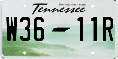 TN license plate W3611R
