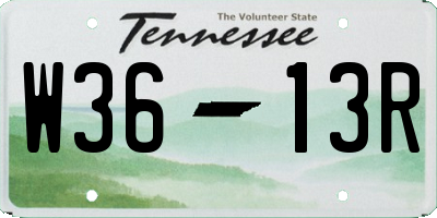 TN license plate W3613R
