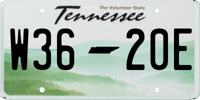 TN license plate W3620E