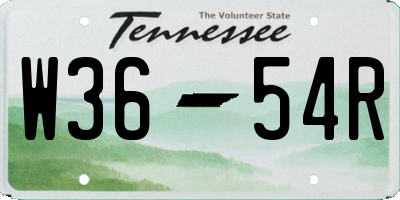 TN license plate W3654R